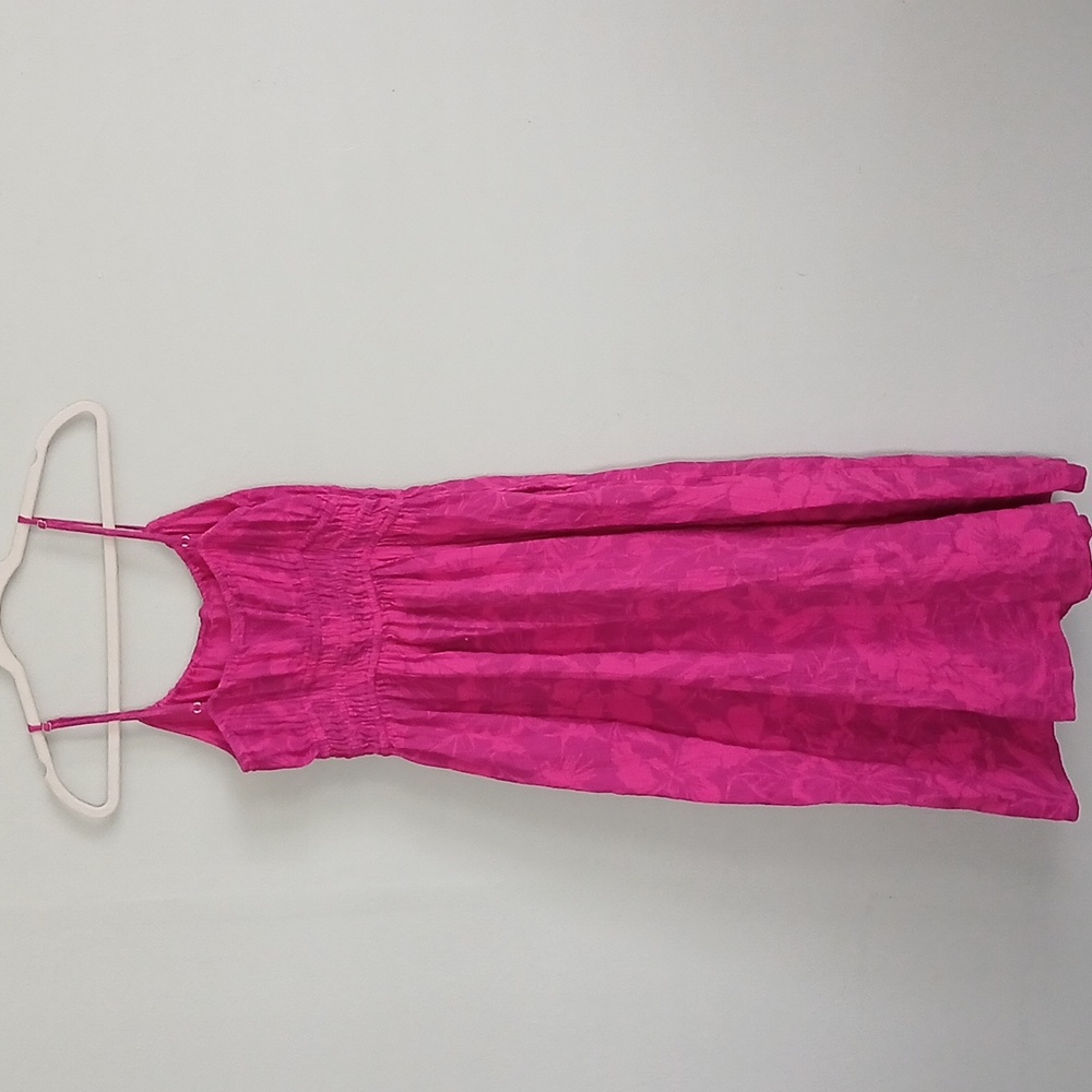 GAP Women's Floral Print Tank Pink & Purple Midi Dress With Pockets Size Medium - Picture 5 of 8
